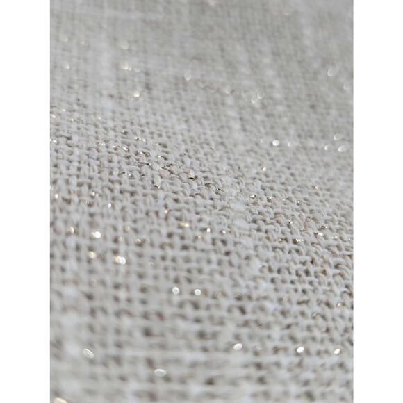 NEW Letter "S" Embroidered Beige Burlap Shimmer Christmas Stocking 20" Holiday - Picture 5 of 11